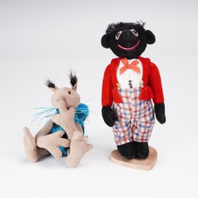 2pc Deb Canham & Little Gem Miniature Teddy Bear Collectibles