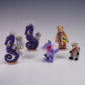 4pc Deb Canham Artist Designs Miniature Teddy Bear Collectibles