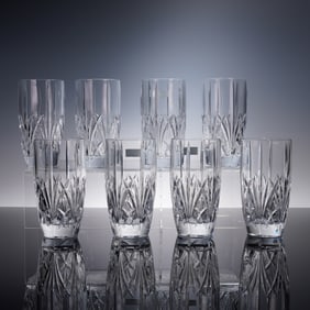 8pc Marquis by Waterford Crystal Brookside Highball Glasses