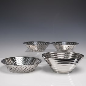 4pc  Group of Italian Alessi Stainless Steel Bowls