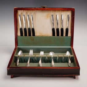 48pc National Silver Co., Sterling Silver Flatware Set, Overture