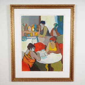 Itzchak Tarkay, Limited Edition Serigraph on Paper, Spare Time, Signed