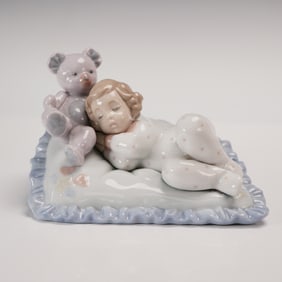 Lladro Porcelain Figurine, Counting Sheep 1006790