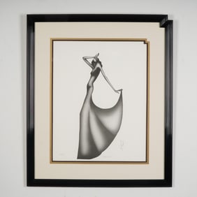 Noel Suarez, Art Deco Limited Edition Lithograph, Nostalgia IV, Signed