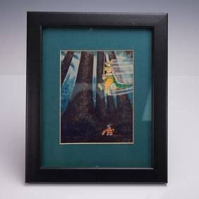 Framed Steve Gill Signed Fantasy Dragon Print 1990