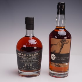 2pc Milam and Greene Rye and Taconic Barrel Strength Bourbon 750ml