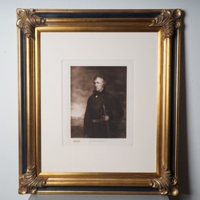 Presidential Portrait Engraving on Paper of Zachary Taylor w/ COA