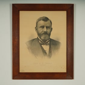 Original 1870 Lithograph Portrait of Gen. Ulysses S. Grant by W.H. Fowles