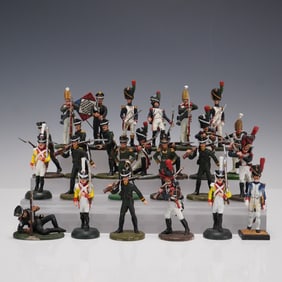 25pc Napoleonic-Era Painted Military Figurines