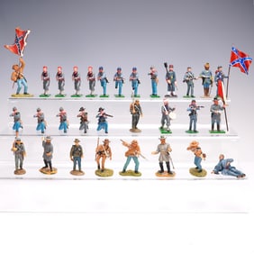 30pc American Civil War Military Miniature Figurines