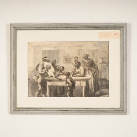 Sol Eytinge, 1876 Black Americana Engraving on Paper for Harpers Weekly