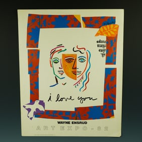 Wayne Ensrud Art Expo 82 I Love You Poster, Signed