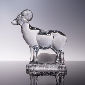 Baccarat Crystal Bellagio Ram Figurine