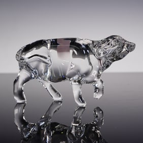 Baccarat Crystal Ox Figurine with Original Box