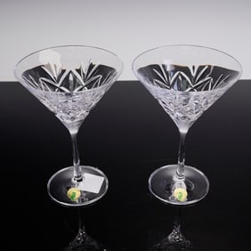 Pair of Waterford Crystal Huntley Martini Glasses