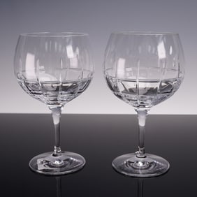 Pair of Waterford Crystal Balloon Goblets, Gin Journeys