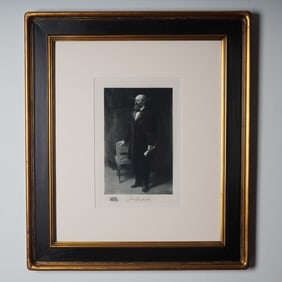 James A. Garfield, 1901 Presidential Portrait Etching on Paper w/ COA