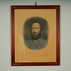 Hand-Colored Engraving Portrait of Confederate General Thomas J. Stonewall