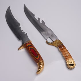 2pc Frost Cutlery Steel Hunting Knives
