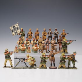 28pc King & Country Afrikakorps & Other WWII Axis Forces Toy Soldier Sets