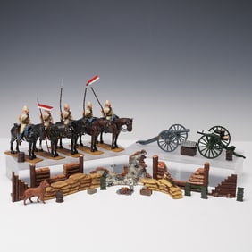 36pc British Colonial Military Miniature Figurines