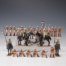 37pc British Colonial Military Miniature Figurines