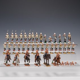 40pc Military-Style Toy Soldiers, Highland and Colonial Types