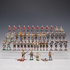48pc Lot of Military Highlander Toy Soldiers by C.M., JJ Designs & El Temp.