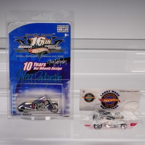 2pc Mattel Hot Wheels, Autographed Scorchin' Scooter & Tooned Shift Kicker