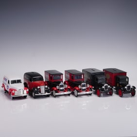 6pc Vintage Die-Cast Promotional Delivery Truck Coin Banks