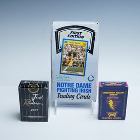 3pc Sports & Military Theme Trading Card Boxes