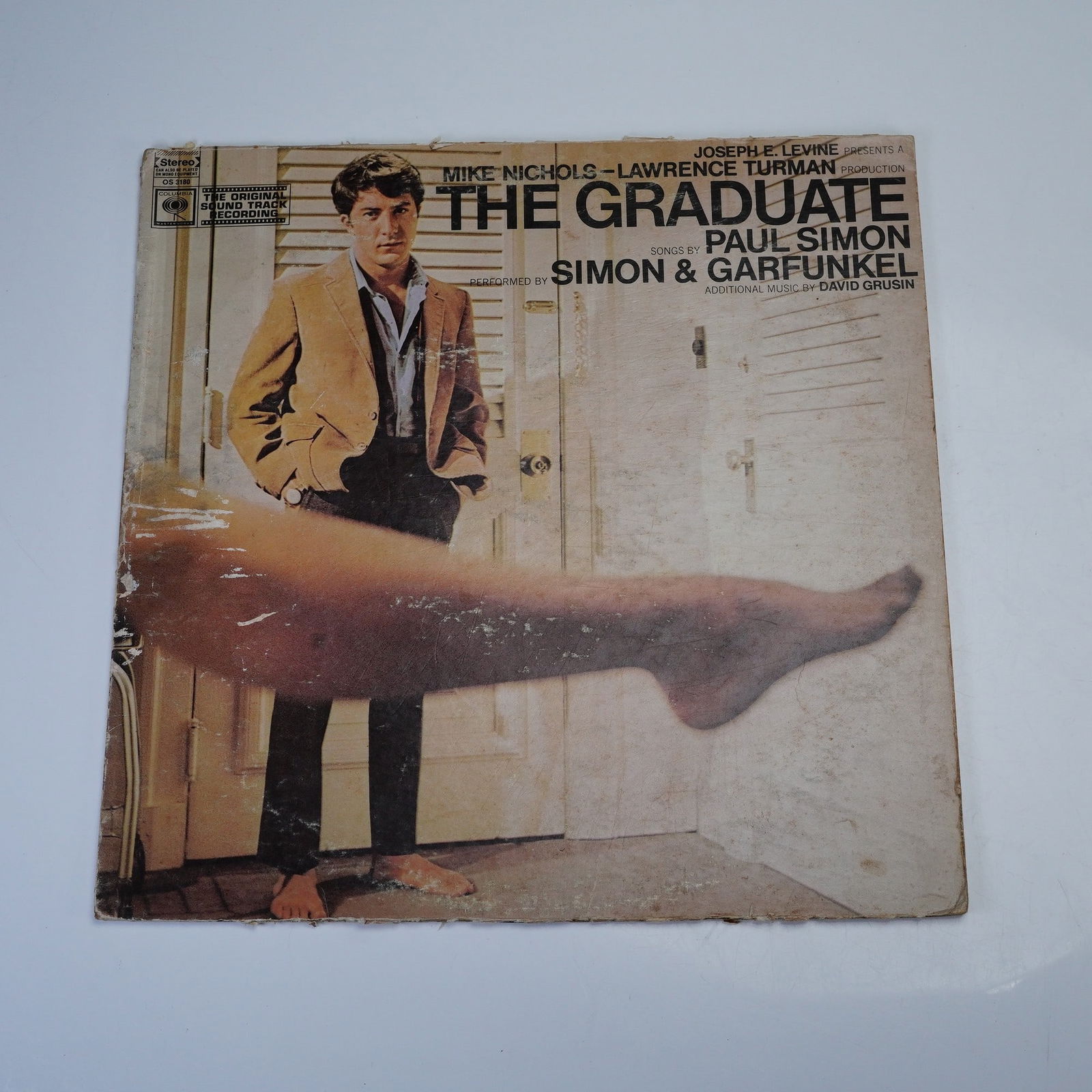 Columbia Records Simon & Garfunkel Vinyl Record, The Graduate: A Columbia Masterworks stereo LP, featuring the original motion picture soundtrack for The Graduate, the iconic 1967 film directed by Mike Nichols and produced by Lawrence Turman. This 12-inch RPM rec