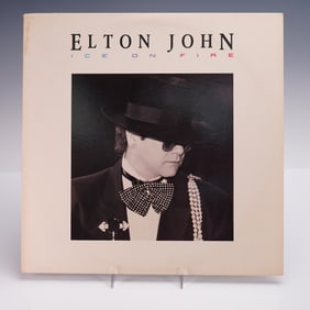 Geffen Records Elton John Vinyl Record, Ice on Fire