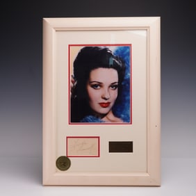 Linda Darnell Signed & Framed Display - PSA LOA - Disney World Seal