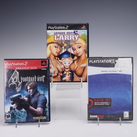 3pc Playstation 2 Videogames, Resident Evil 4, Larry Magna and Bionicle