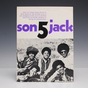The Jackson 5, Autographed Fold-Out Musical Score Poster with PSA LOA