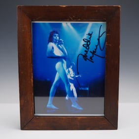 Photograph of Freddie Mercury in Concert, Signed