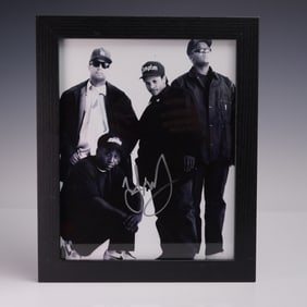 DJ Yella Signed & Framed 8x10 B&W Photo of N.W.A.- Iconic Group Shot