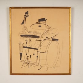 David Stone Martin, Original Lithograph on Paper, The Jazz Drummer
