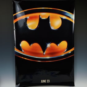 Original Theatrical Poster Batman 1989 Warner Bros. w/ Nicholson & Keaton