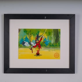 Walt Disney Serigraph Cel, Goofy in How to Fish, Limited Edition