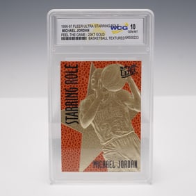 1996-97 Fleer Ultra Michael Jordan 23Kt Gold Starring Role WCG Gem Mint 10