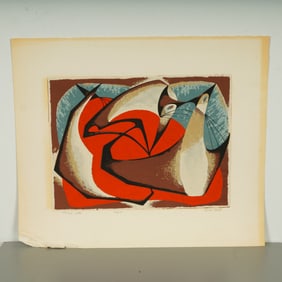 Duval Eliot, Limited Edition Color Serigraph, Three Cats, Signed & Numbered