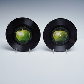 2pc Apple Records Vinyl Singles, McCartney & Harrison