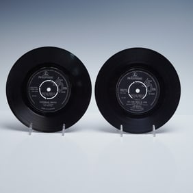 2pc Beatles Parlophone Vinyl Singles, UK Pressings