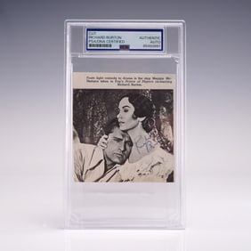 Richard Burton Signed Photo Card: PSA/DNA Certified Prince of Players 1955