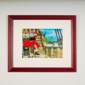 Walt Disney Serigraph Cel, Peter Pan and Captain Hook, Limited Edition