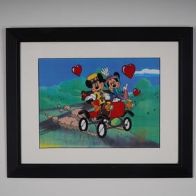 Mickey and Minnie Serigraph, Sunday Drive Limited Edition, Framed