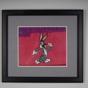 Warner Bros. Production Cel, Bugs Bunny on Stage, Framed