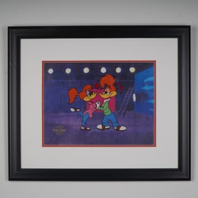 Winnie and Woody Woodpecker Serigraph, Walter Lantz Productions, Framed